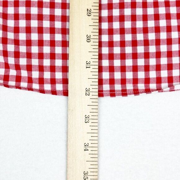 Vintage 90s Tommy Hilfiger Button Front Shirt XL Checkered Tablecloth Red White - Picture 9 of 9